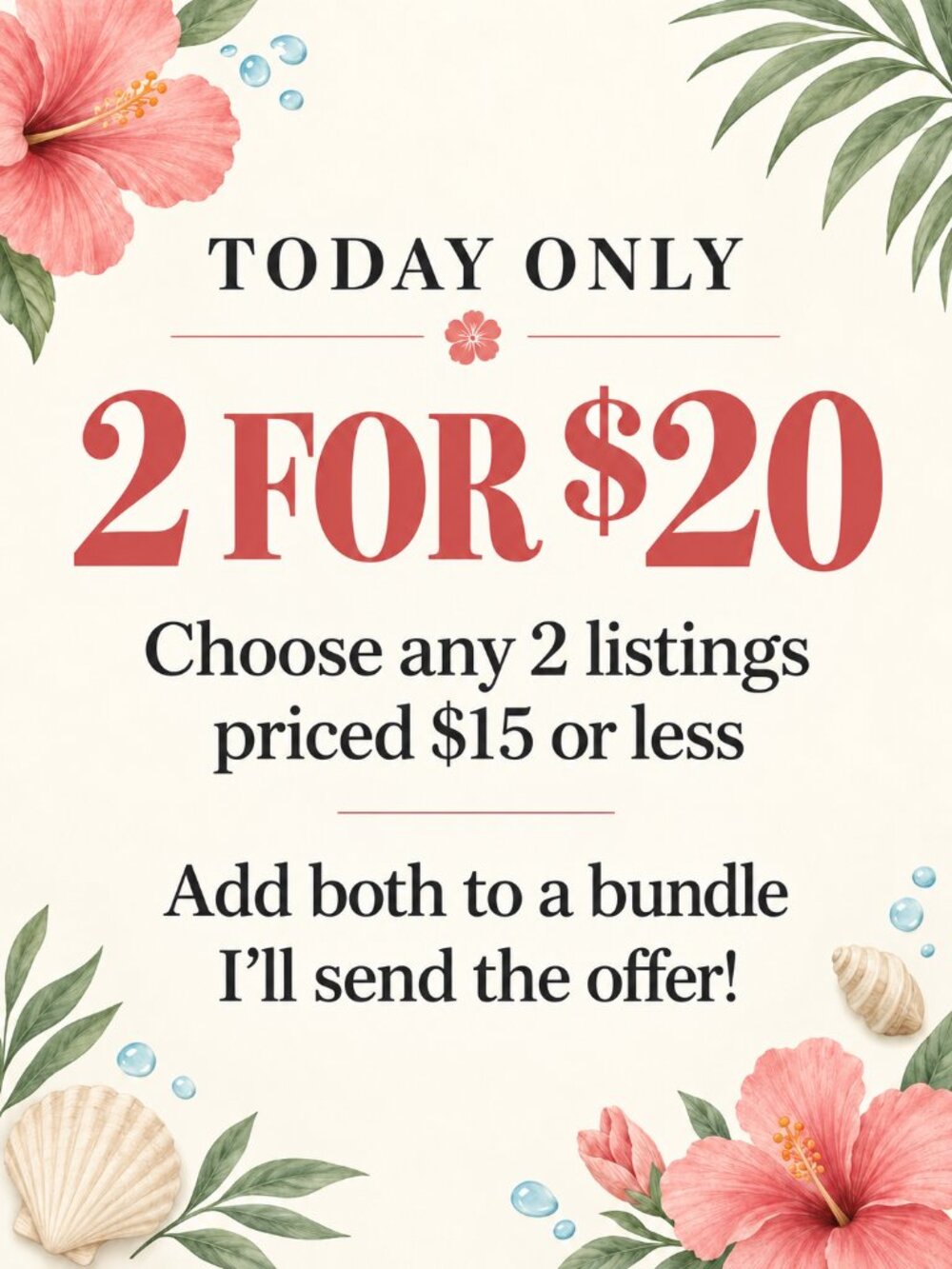 Today Only 2 for $20 Closet Sale Mix and Match